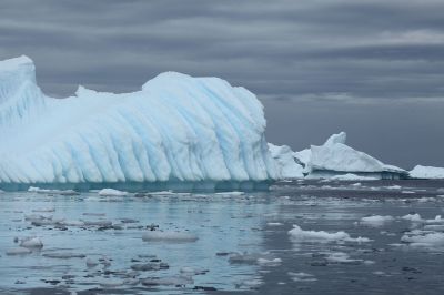 Icebergs in Pléneau Bay, Antarctica