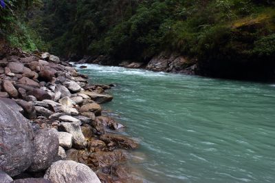 Koshi or Kosi River Nepal tributary of Ganges River in Bihar India